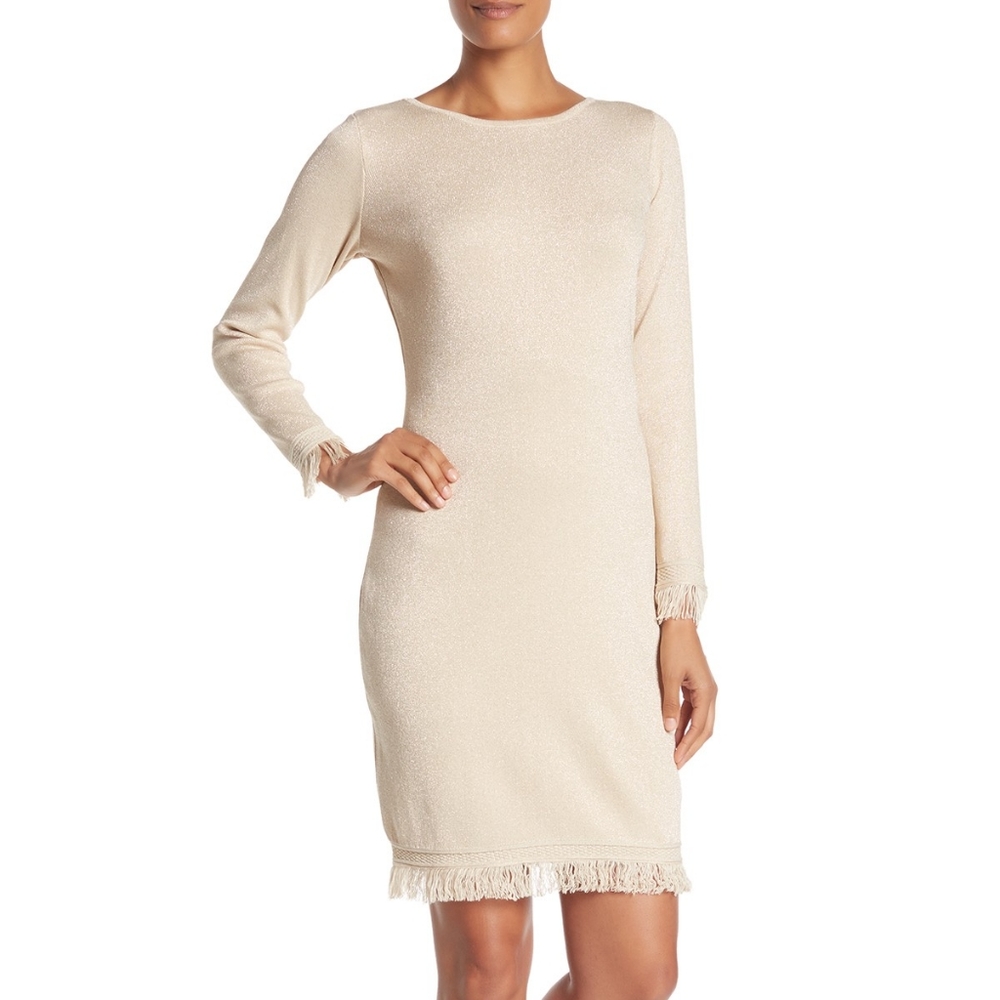 Nanette Lepore Knit Dress with Fringes